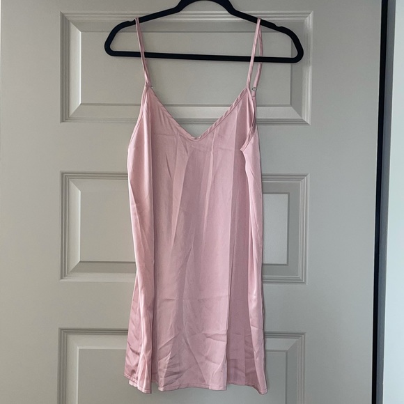 Pepper Mayo Champagne Pink Mini Silky Slip Dress Size Small AUS 8 - Picture 2 of 2
